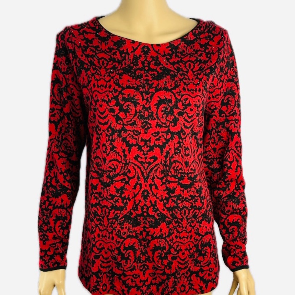 NWOT Quality Christmas Sparkle Sweater Embellished Rhinestones and Glitter
